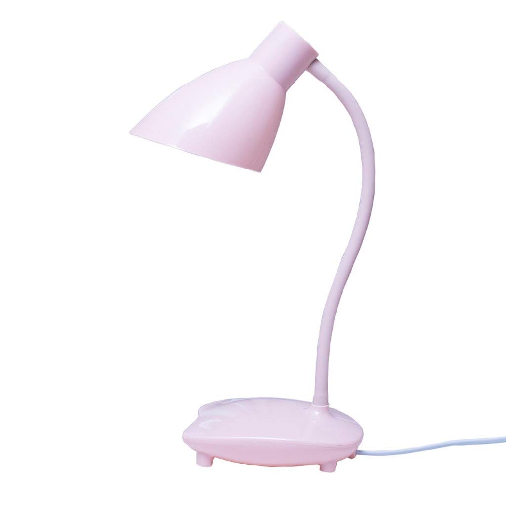Pink LED Desk Lamp with Eye Protection - Adjustable Brightness Reading Light for Study, Office & Bedside Use - Perfect for Books, Work & Nighttime Reading