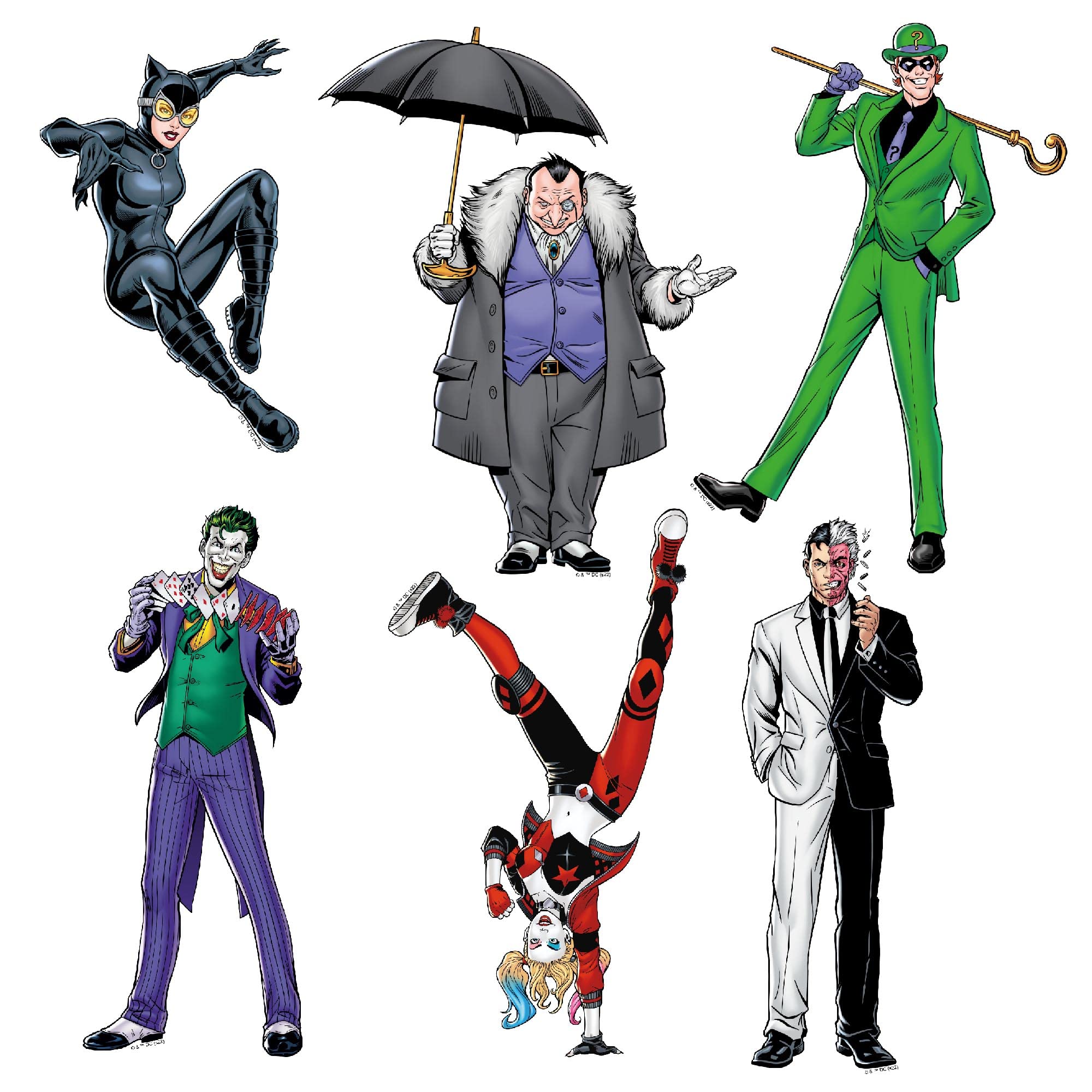 Batman Villains Sticker Pack - 50pcs Premium Die-Cut Vinyl Stickers for Laptop, Water Bottle, Skateboard, Scrapbooking - Waterproof & UV Resistant - Perfect for DIY Crafts, Room Decor, Gifts and Party Favors