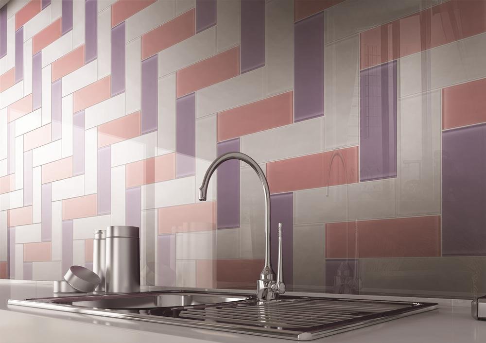 TCSBG-13 4x12 Purple Glass Subway Tile - Premium Kitchen & Bathroom Backsplash Wall Tile (30pcs=10sqft) - Perfect for Modern Home Renovation, Shower Surrounds, and Accent Walls