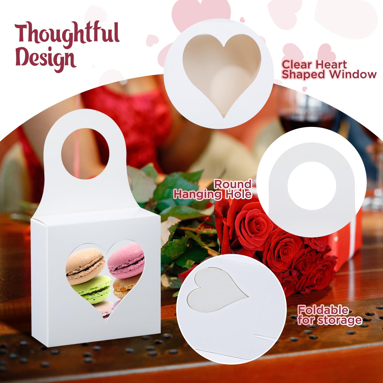 ISKYBOB 20PCS Easter Wine Bottle Gift Boxes with Window - Kraft Paper Hanging Treat Boxes for Mini Charcuterie, Champagne & Party Favors - Perfect for Easter Gifts, Wedding Favors & Holiday Treats