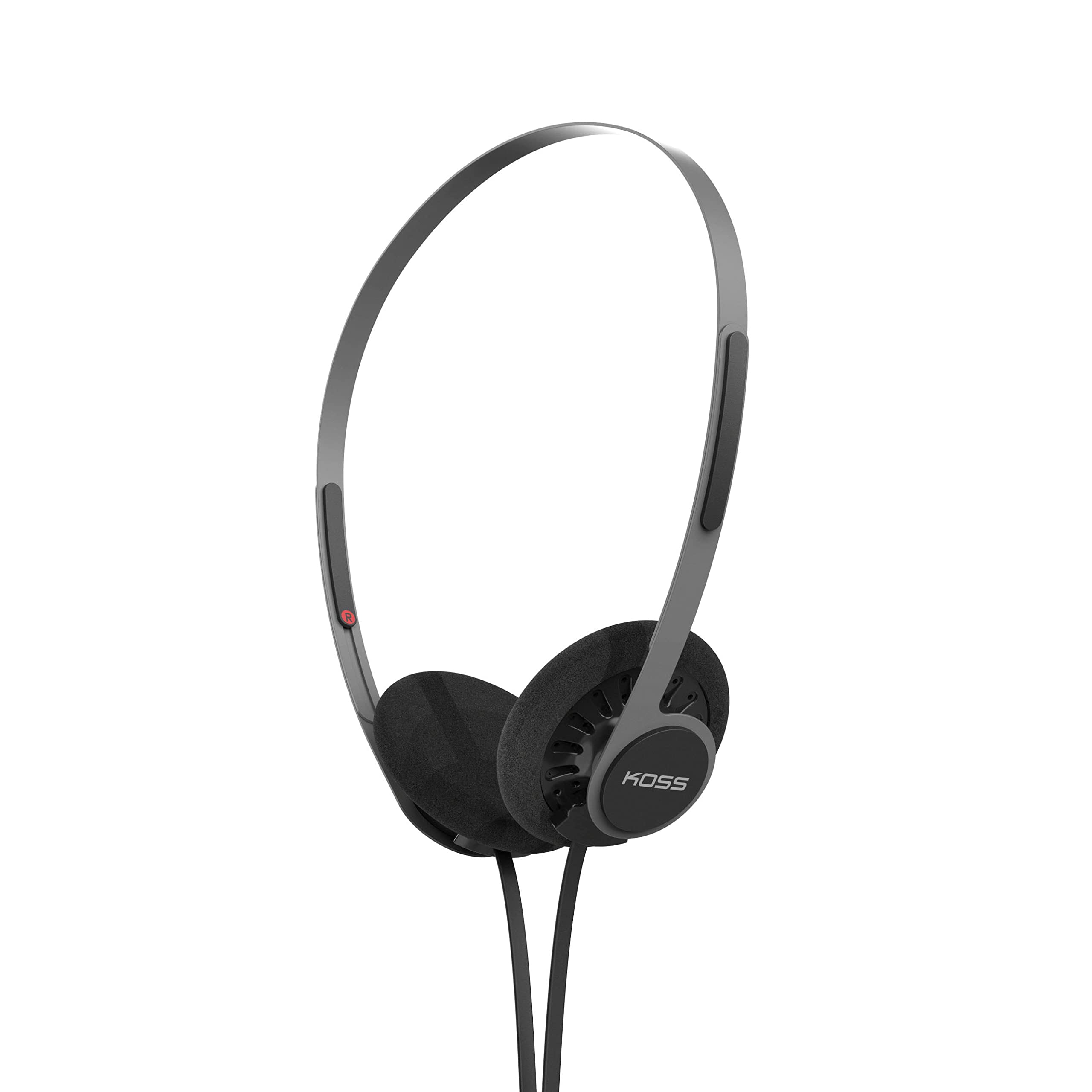 Koss KPH40 Utility On-Ear Headphones with Detachable Cable - Retro Style Lightweight Headset for Music, Gaming & Office Use (Stealth Black)