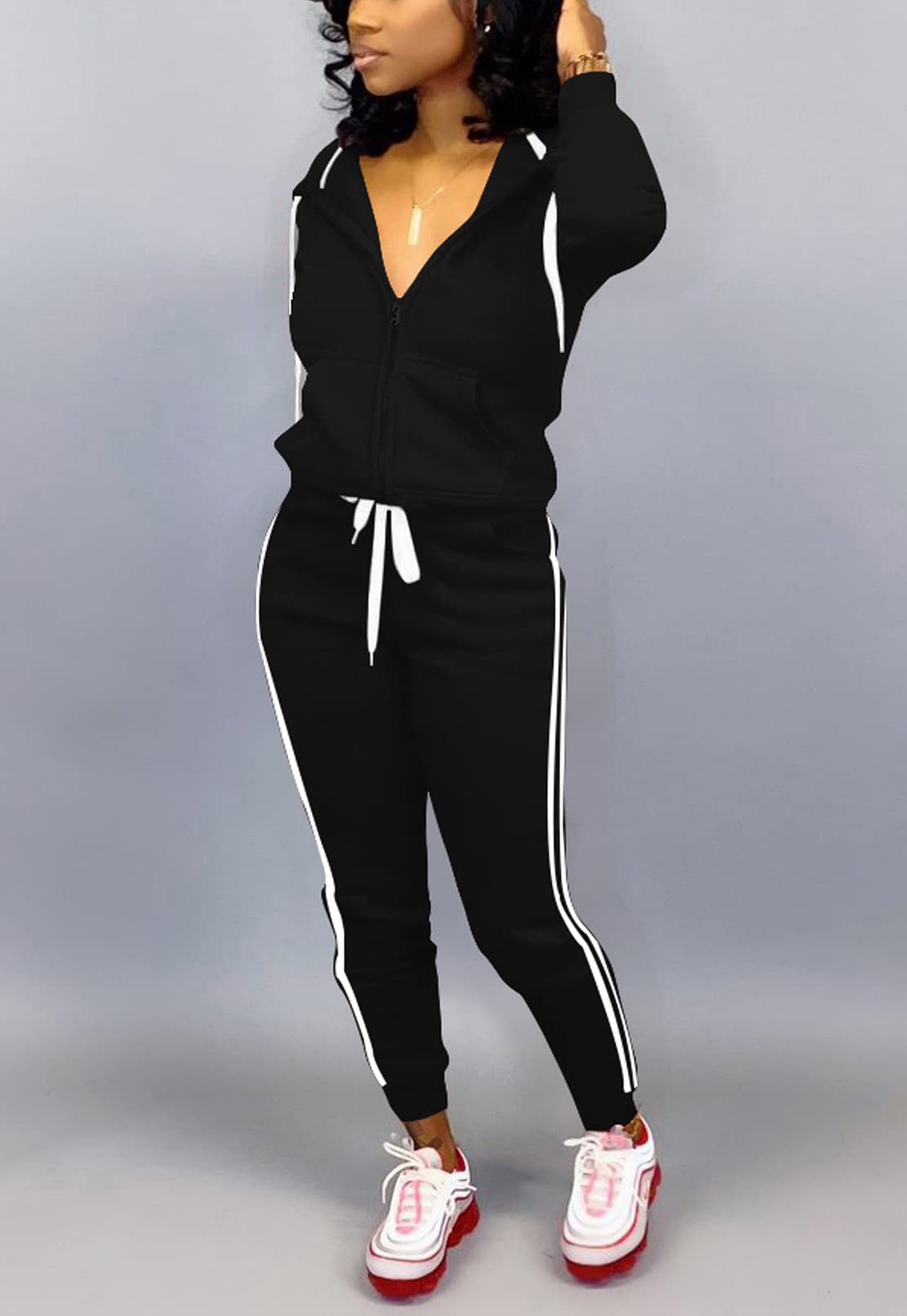 MrKoala Women's 2-Piece Tracksuit Set - Soft Jogging Outfits with Pockets for Workout, Running & Lounge Wear - Perfect for Gym, Yoga & Casual Wear