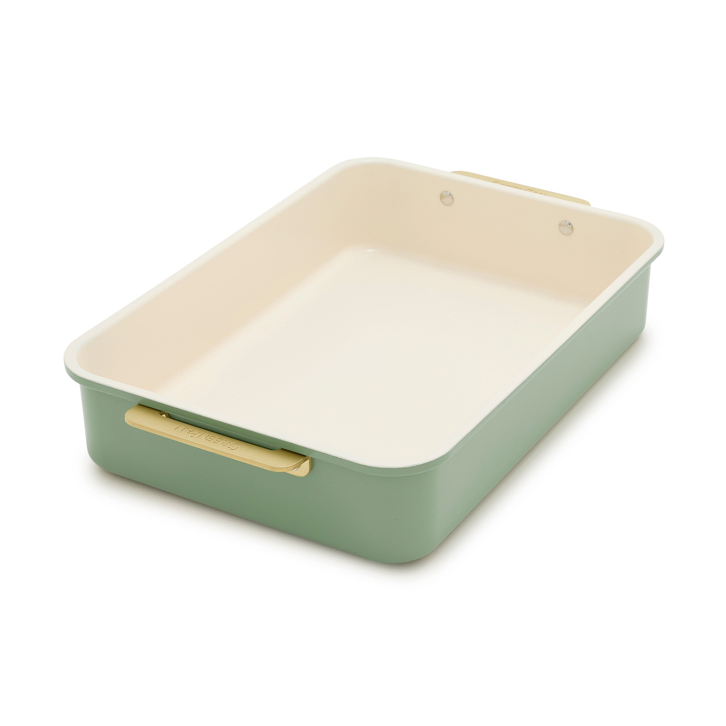 Premium Reserve Bakeware 13 x 9 Inch Rectangular Baking Pan - Nonstick Ceramic Coating, Oven Safe, Dishwasher Safe | Sage Green | Perfect for Cakes, Brownies, Lasagna & Sheet Pan Meals