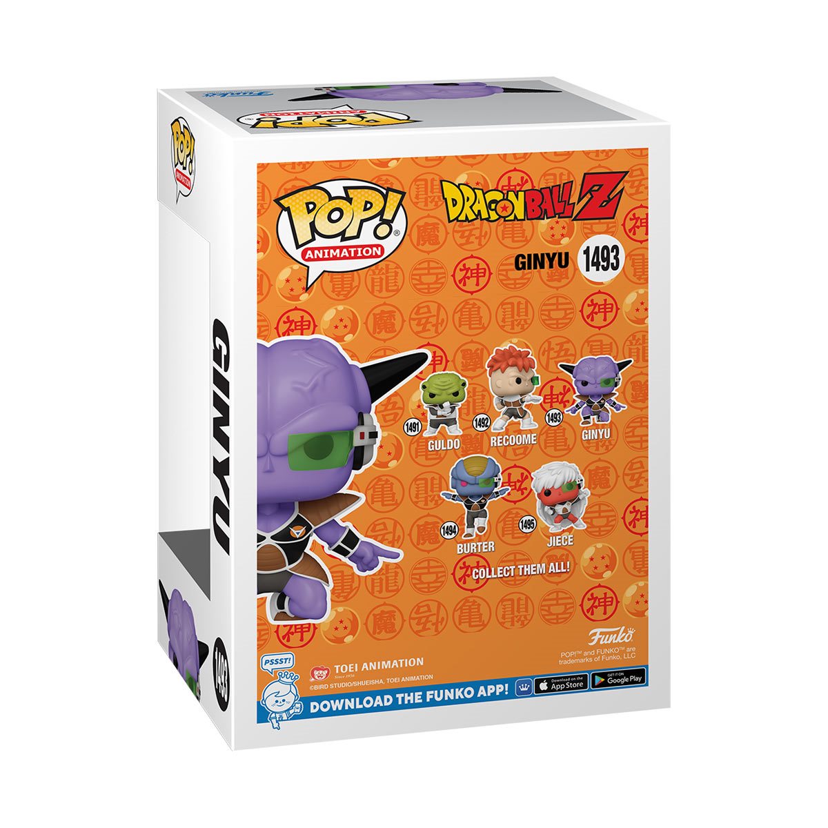 Dragon Ball Z Ginyu Force Funko Pop! Vinyl Figure #1493 - Anime Collectible for Fans, Perfect for Display & Gifts
