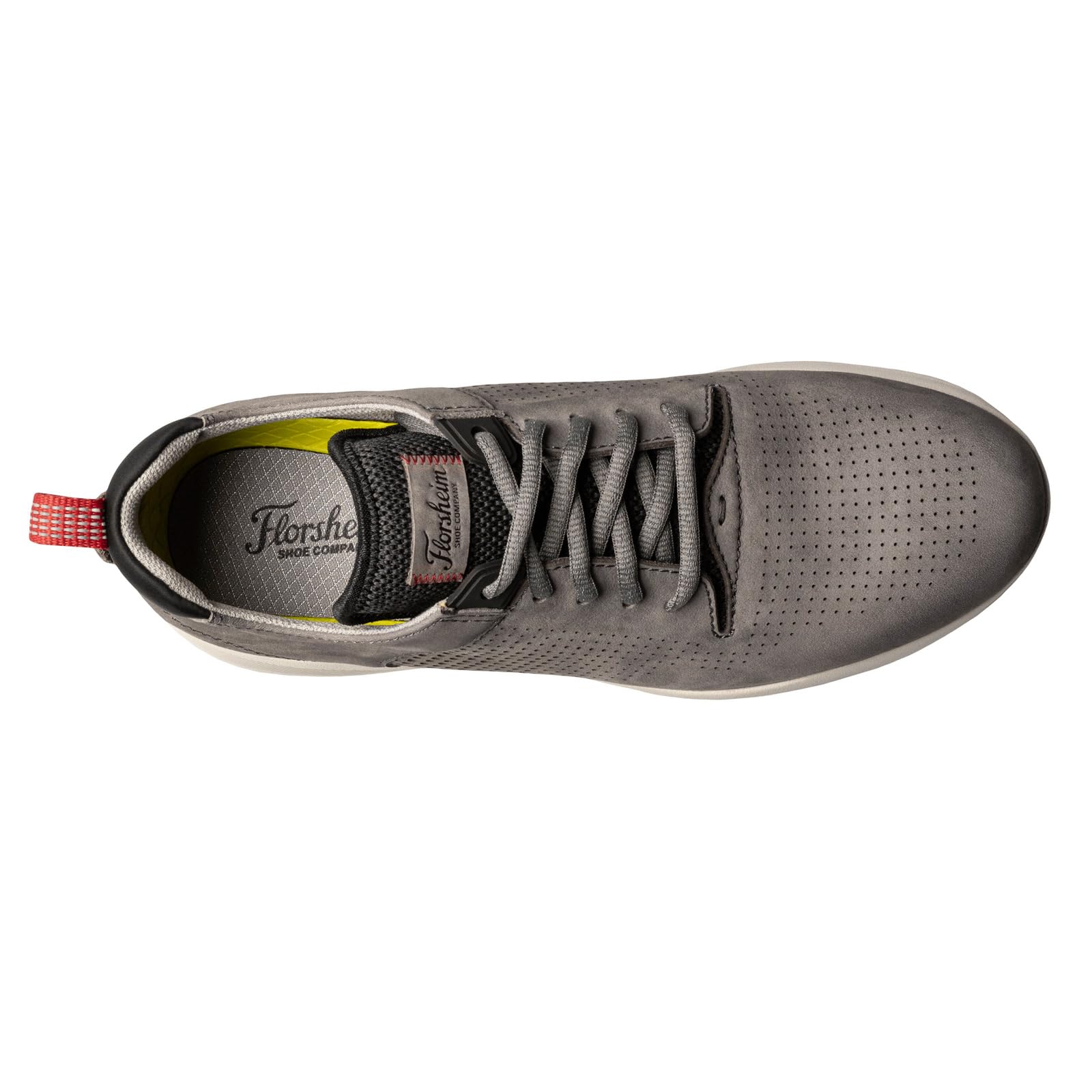 Florsheim Men's Studio Perf Lace-Up Sneakers - Comfortable Casual Shoes for Walking, Work & Everyday Wear | Breathable Leather Oxfords for Business & Office Outfits