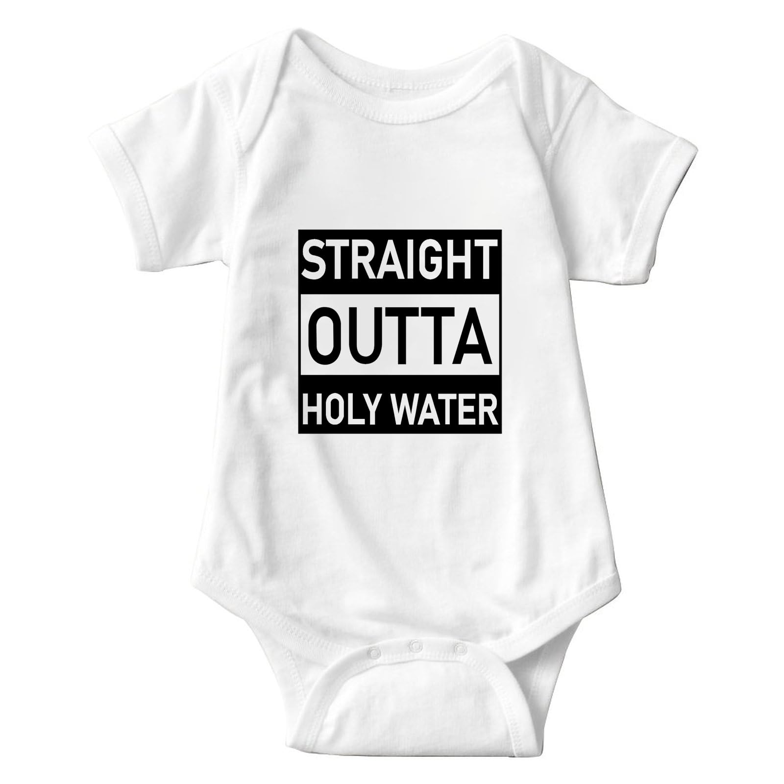 Holy Water Baptism Bodysuit for Baby Boys & Girls - Christening Outfit for Church Ceremony & Baby Shower Gifts