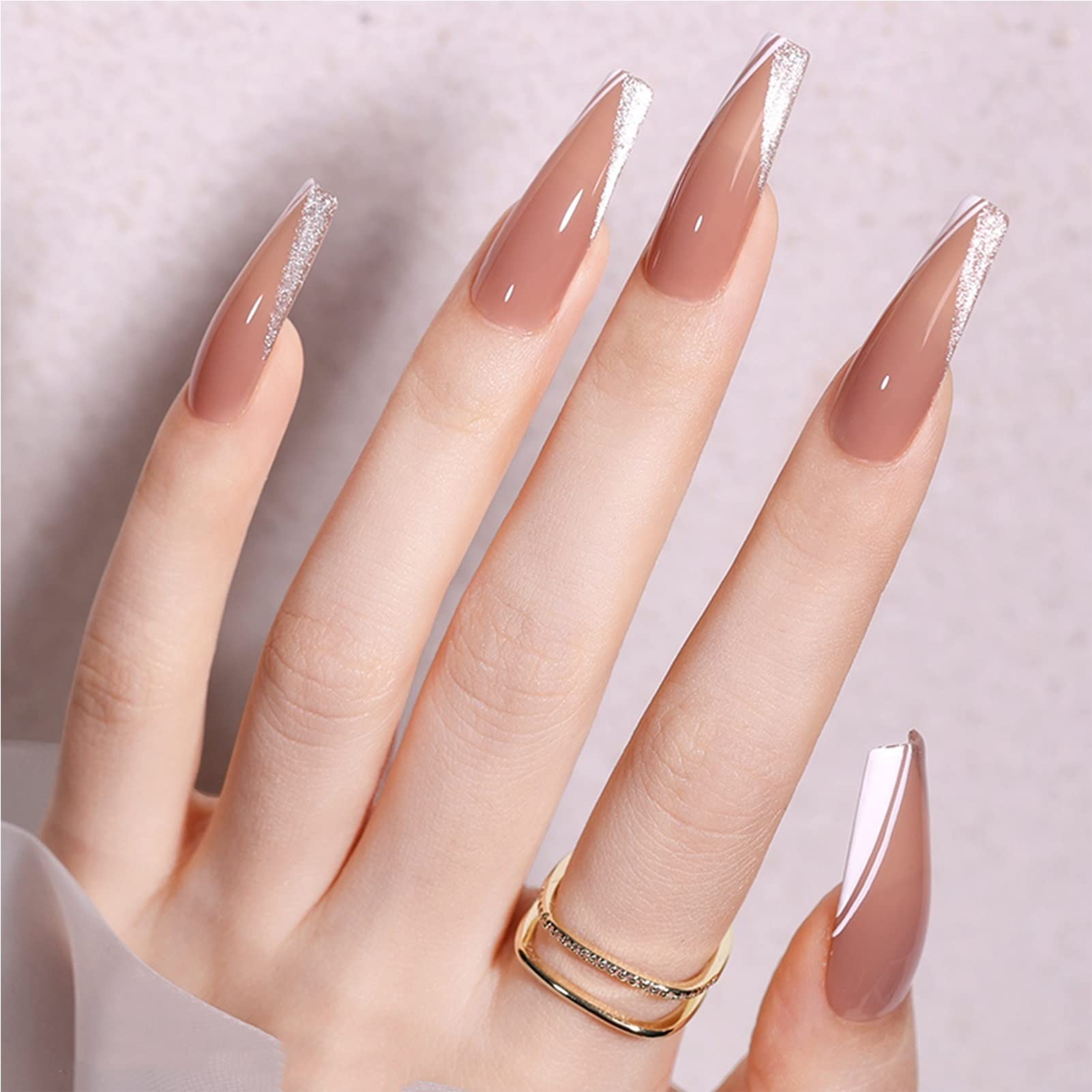 504PCS Clear Acrylic False Nails Kit - Long Coffin French Style Fake Nails with 12 Sizes, Nail File & Clipper - Half & Full Cover Press On Nails for Women | Perfect for Parties, Weddings & Daily Wear