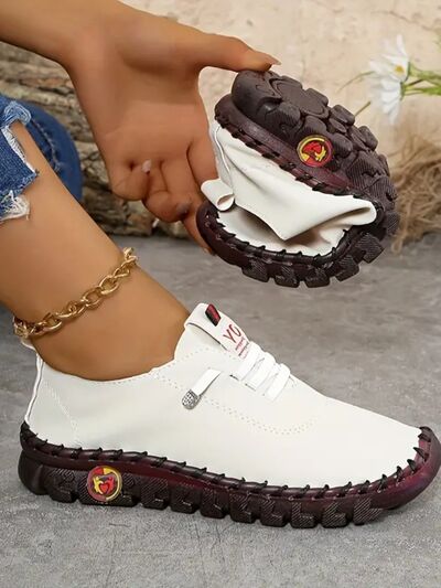 Comfortable PU Leather Slip On Loafers for Women - Round Toe Casual Shoes for Work, Travel & Everyday Wear