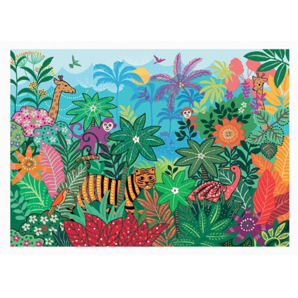 Calypto Small Jungle 54-Piece Jigsaw Puzzle for Kids - Fun Educational Toy for Family Game Night & Classroom Activities