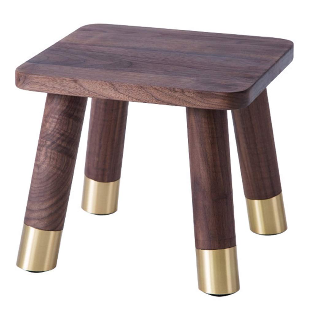 Wooden Stool for Kids - Multifunctional Shoe Changing Bench, Bathroom Footstool, Home Decor (Brown, 26x26x23cm) - Perfect for Entryway, Nursery & Bathroom Use