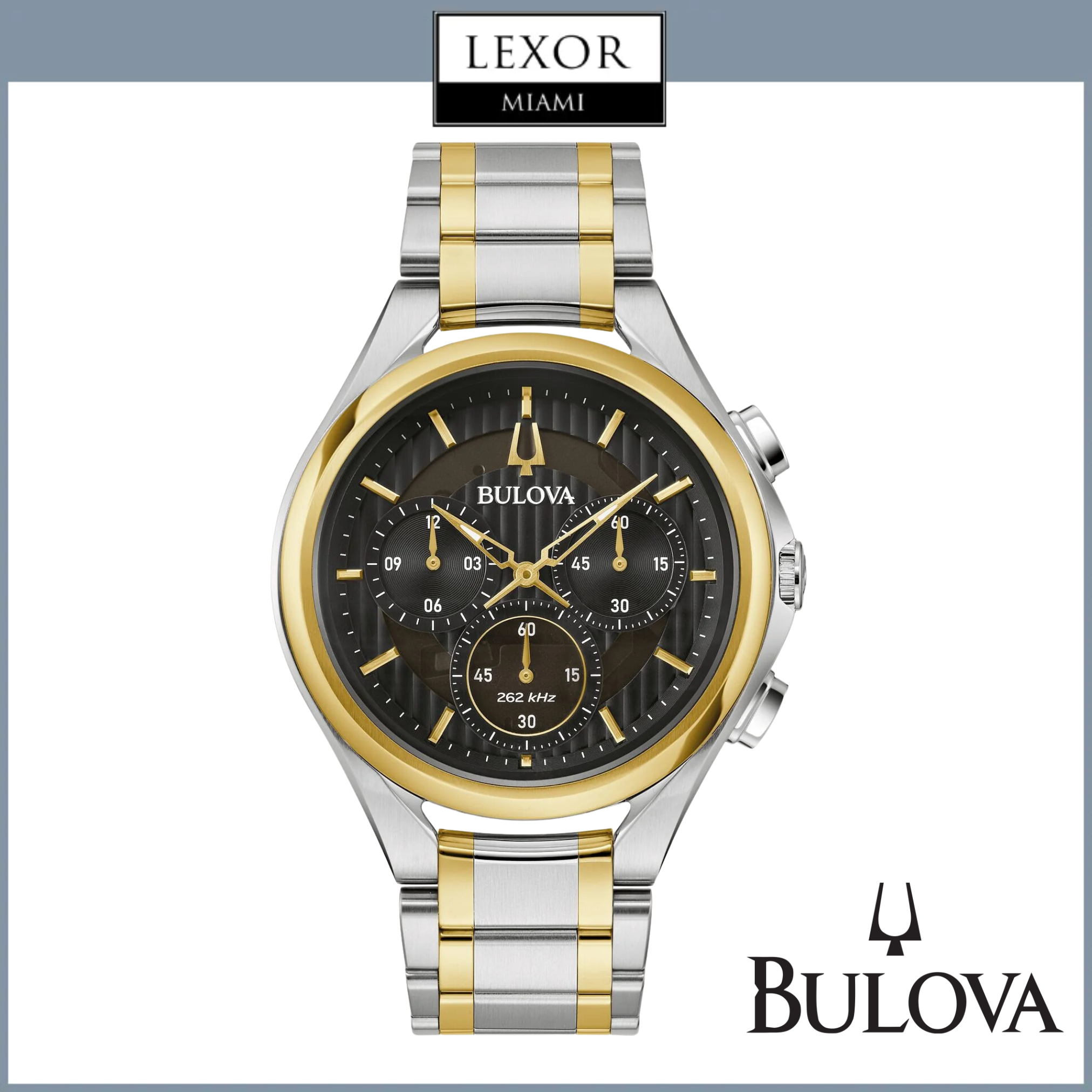 Bulova 98A301 Curv Men's Watch - Ultra-Thin Curved Chronograph with Sapphire Crystal - Perfect for Business, Formal Events & Luxury Gifting