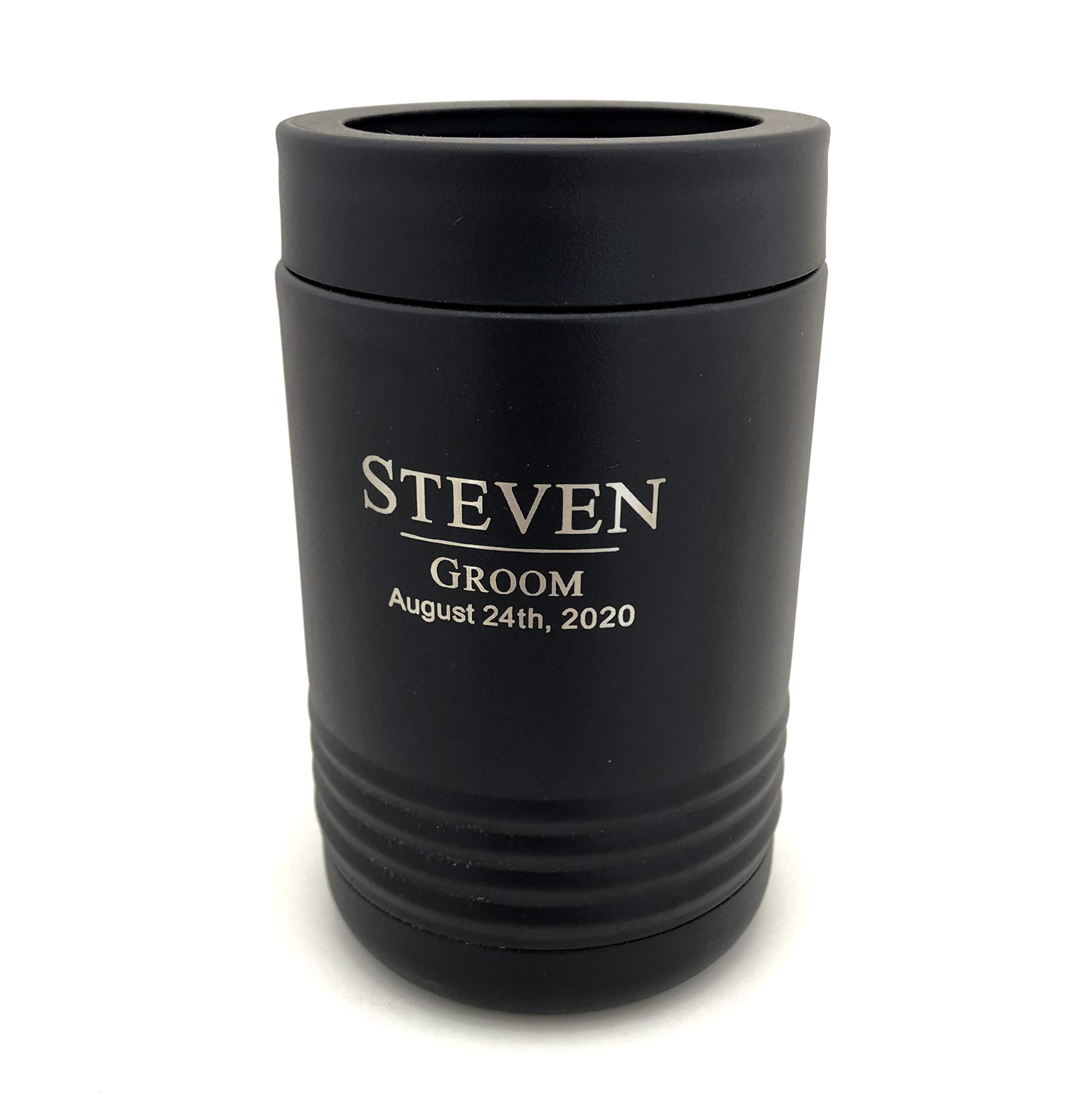 Personalized Insulated Can Cooler Beverage Holder - Black - Keep Drinks Cold for Hours - Perfect for Parties, BBQs, Beach & Outdoor Activities