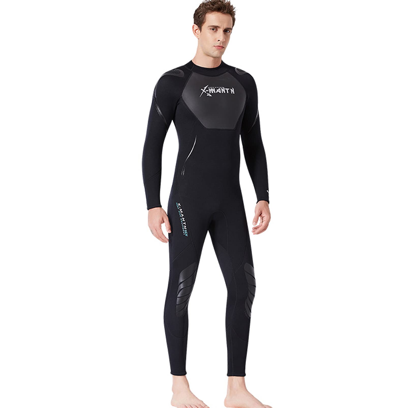 Yeah-hhi 1.5mm Neoprene Wetsuit for Adults - Long Sleeve Back Zip Scuba Diving Suit with UV Protection - Perfect for Surfing, Swimming, Snorkeling & Water Sports