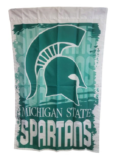 MSU Spartans Vintage 27x41 Inch Polyester Banner with Pole Sleeve - Perfect for College Dorm Decor, Game Day Parties & Spartan Fan Cave