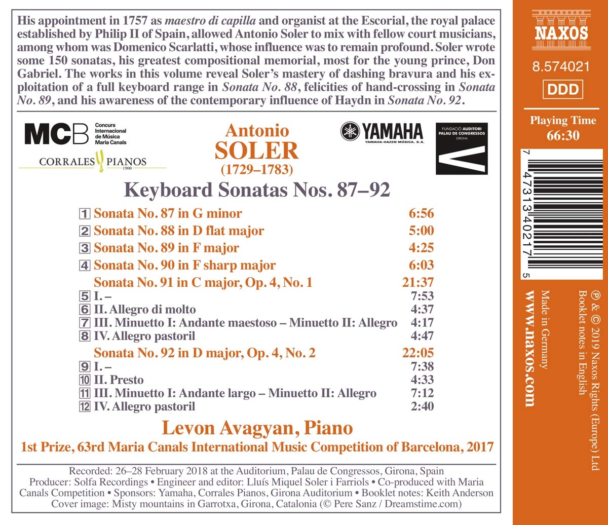 Haydn Keyboard Sonatas 87-92 for Piano Practice & Performance
