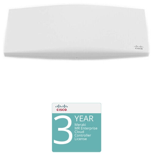 Cisco MR44 Dual Band Wireless Access Point Kit - Indoor WiFi 6 (802.11ax) with 3-Year Enterprise License & Support | Ideal for Office, School, and Business Networks