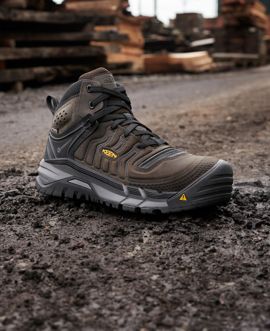 Men's Kansas City Waterproof Work Boots with Carbon Toe - Coffee Bean/Black - Durable Safety Shoes for Construction, Hiking & Outdoor Work