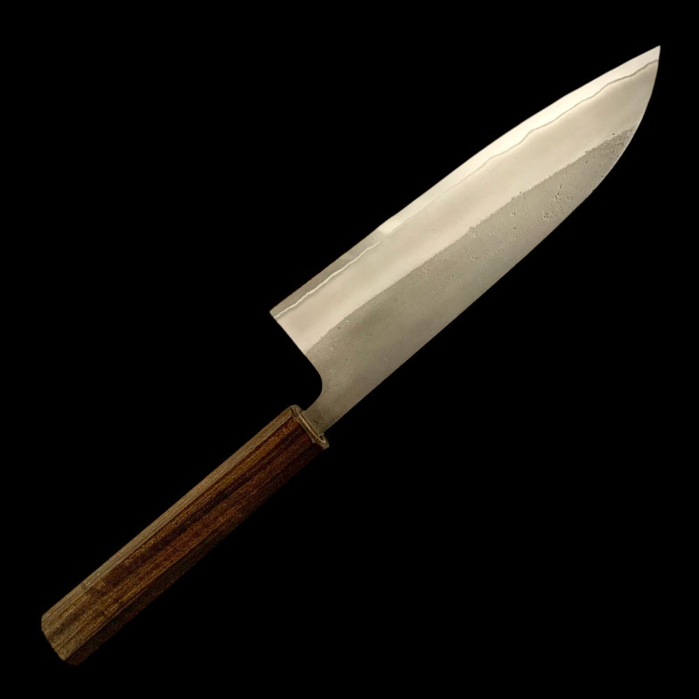 YOSHIKANE Stainless Clad White #2 Nashiji Santoku Knife 7 Inch - Japanese High Carbon Steel Kitchen Chef Knife for Slicing, Dicing & Chopping - Perfect for Home Cooks & Professional Chefs