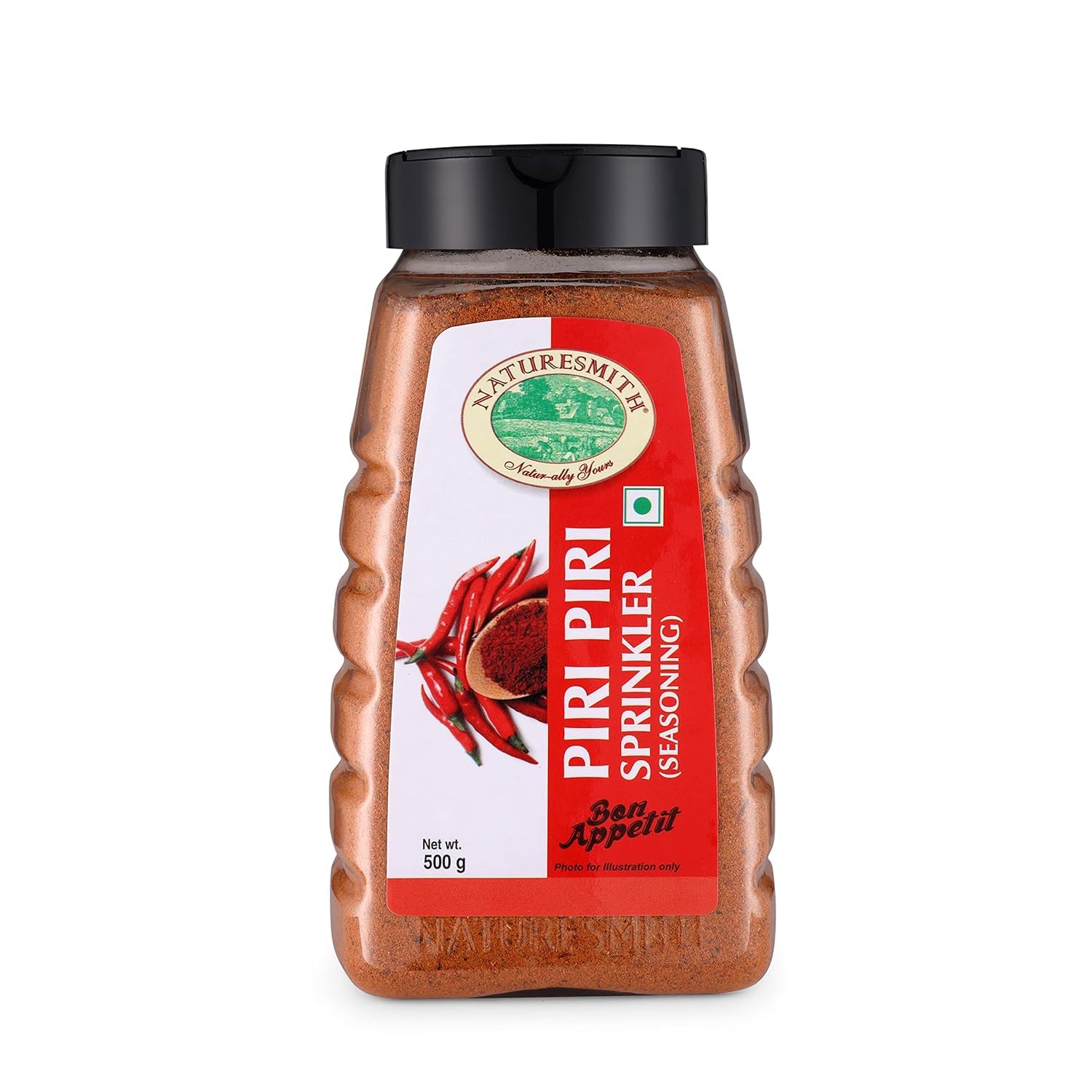 Naturesmith Piri Piri (Peri Peri) Masala Seasoning Powder - 500g | Tangy & Spicy Chili Blend | Perfect for Snacks, French Fries, Grilled Chicken & BBQ | Great for Cooking, Marinades & Party Food