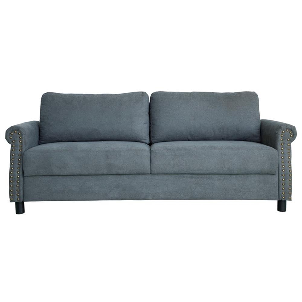 Premium Microfiber Storage Ottoman with Removable Top - Gray Living Room Footrest Bench with Hidden Storage Compartment | Perfect for Small Space Organization, Extra Seating & Home Decor
