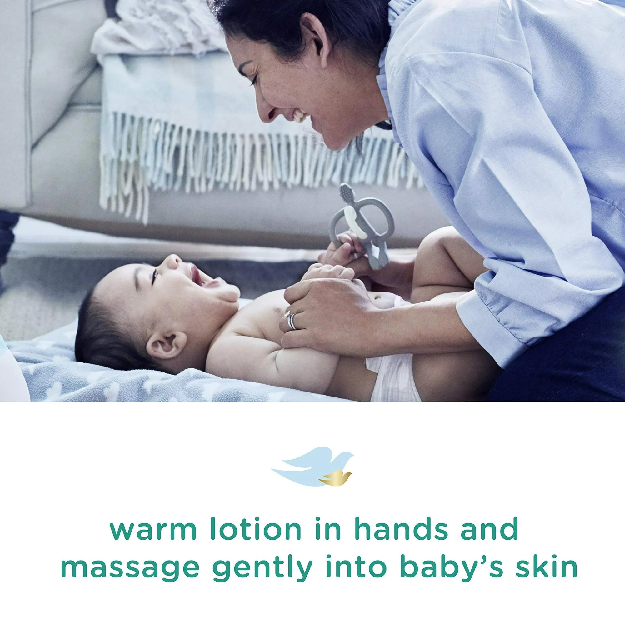 Baby Dove Sensitive Moisture Face & Body Lotion for Babies - Fragrance Free & Hypoallergenic - 13 Oz (Pack of 4) - Gentle Daily Moisturizer for Dry & Sensitive Skin - Perfect for Newborns, Infants & Toddlers