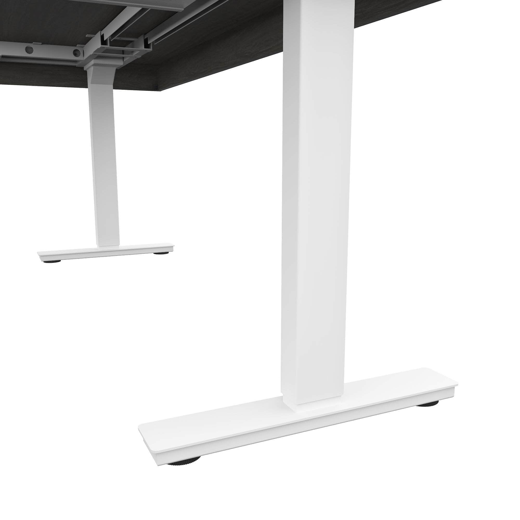 Premium L-Shaped Standing Desk - Adjustable Height Ergonomic Home Office Desk (2 Color Options) for Work from Home & Gaming Setup
