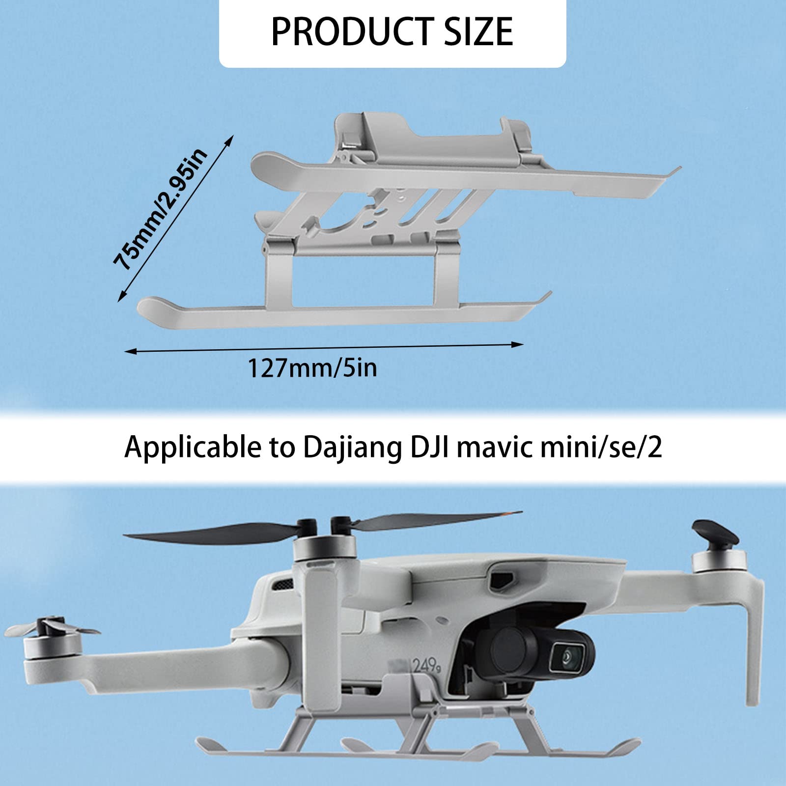 Foldable Landing Gear for DJI Mavic Mini/SE/2 - Quick Release Drone Landing Gear Accessories, Lightweight & Durable Mini Drone Landing Skid - Perfect for Aerial Photography, Outdoor Adventures & Safe Drone Landings