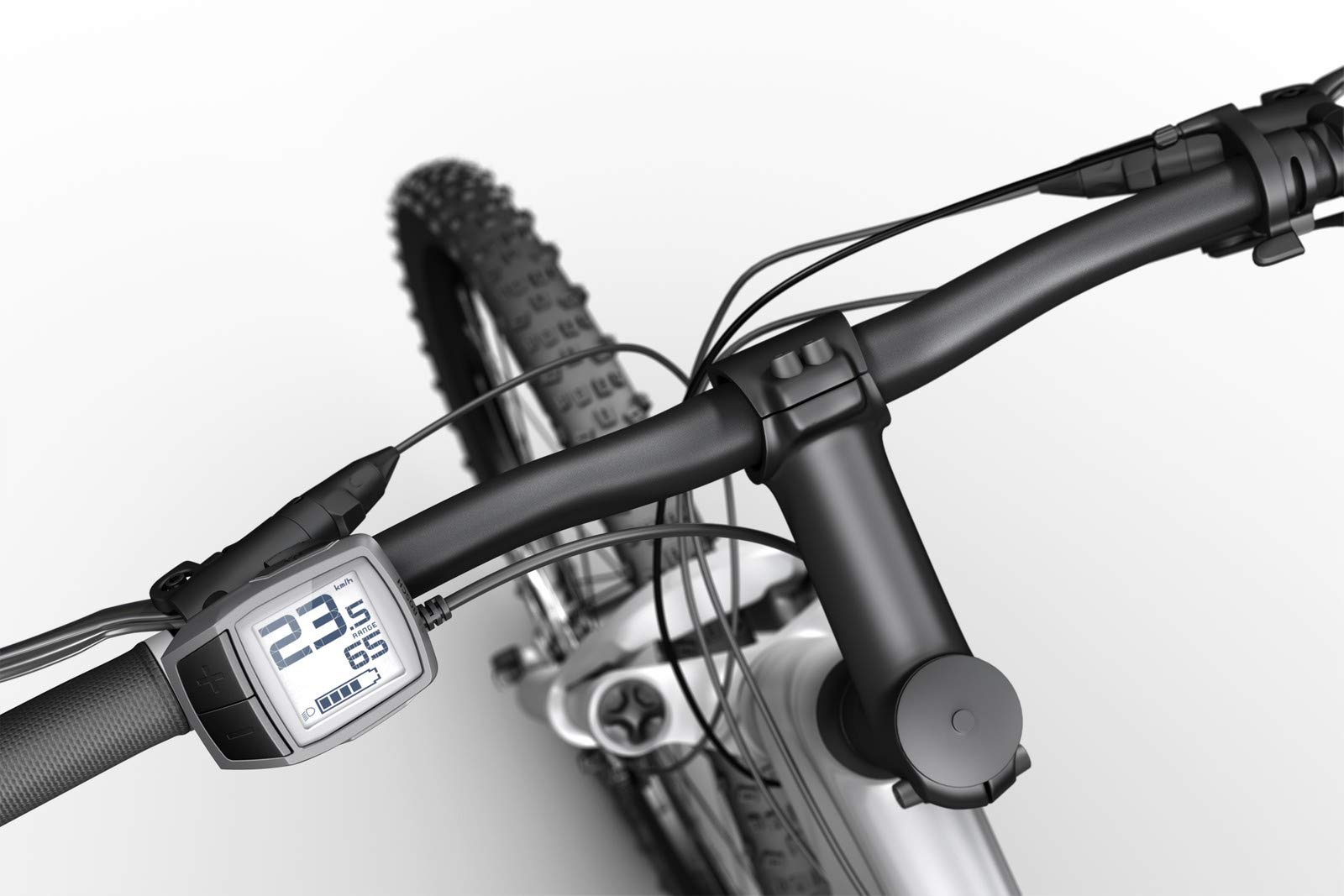 Bosch Purion Display - Integrated Bicycle Computer with Operating Unit, Screen Holder & Cable - Platinum (One Size) - Perfect for E-Bike & Mountain Bike Navigation