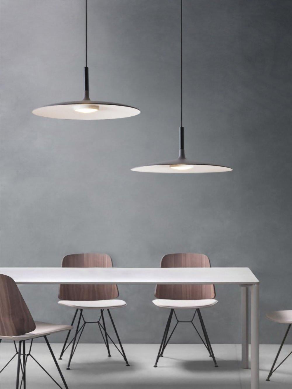 Aplomb Modern Metal Pendant Light - Industrial Style Ceiling Hanging Lamp for Kitchen Island, Dining Room & Bedroom Lighting