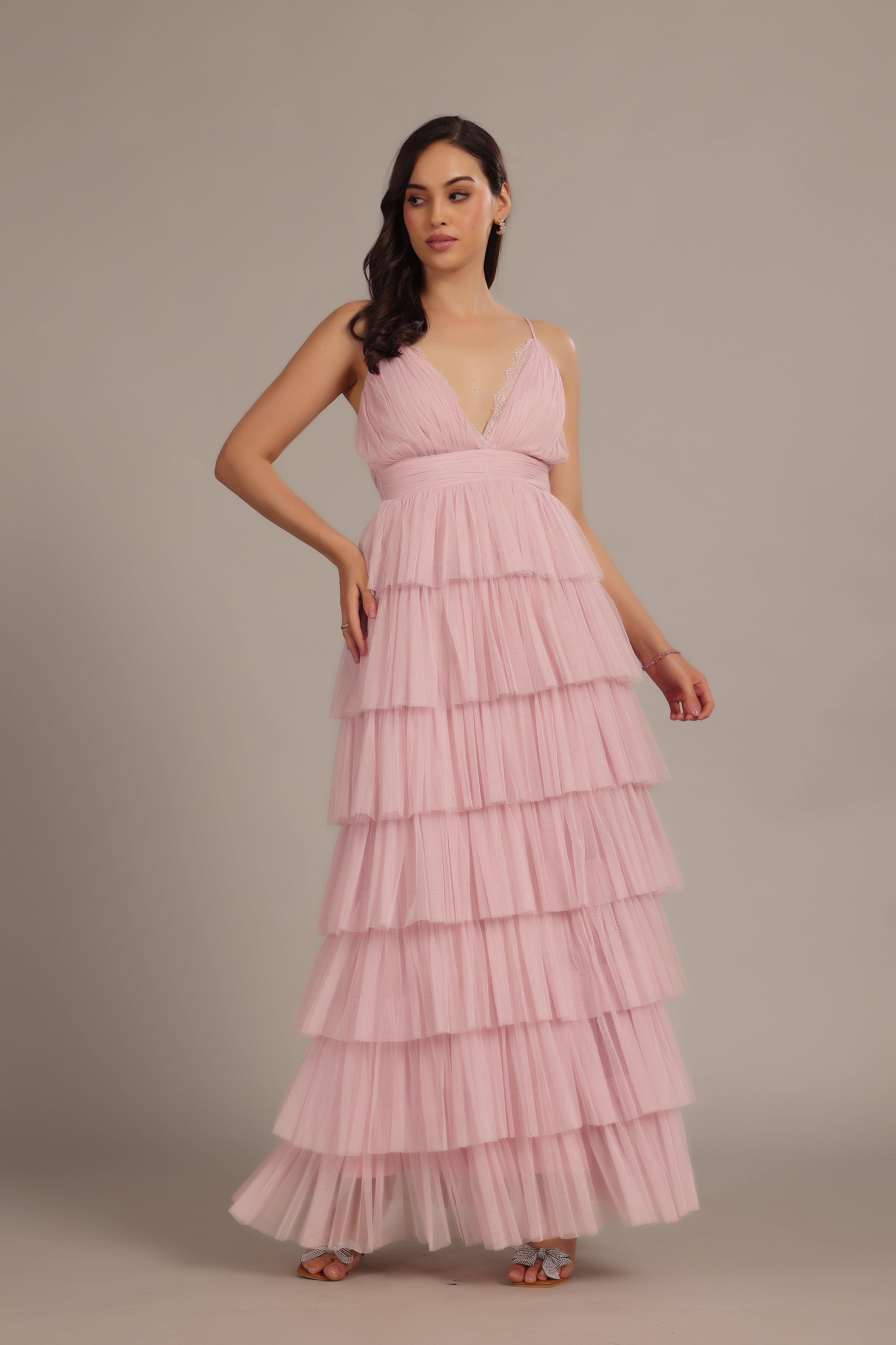 Oakley Women's Maxi Dress - Powder Pink | Flowy Long Summer Dress for Casual Wear, Beach Cover Up & Vacation Outfits