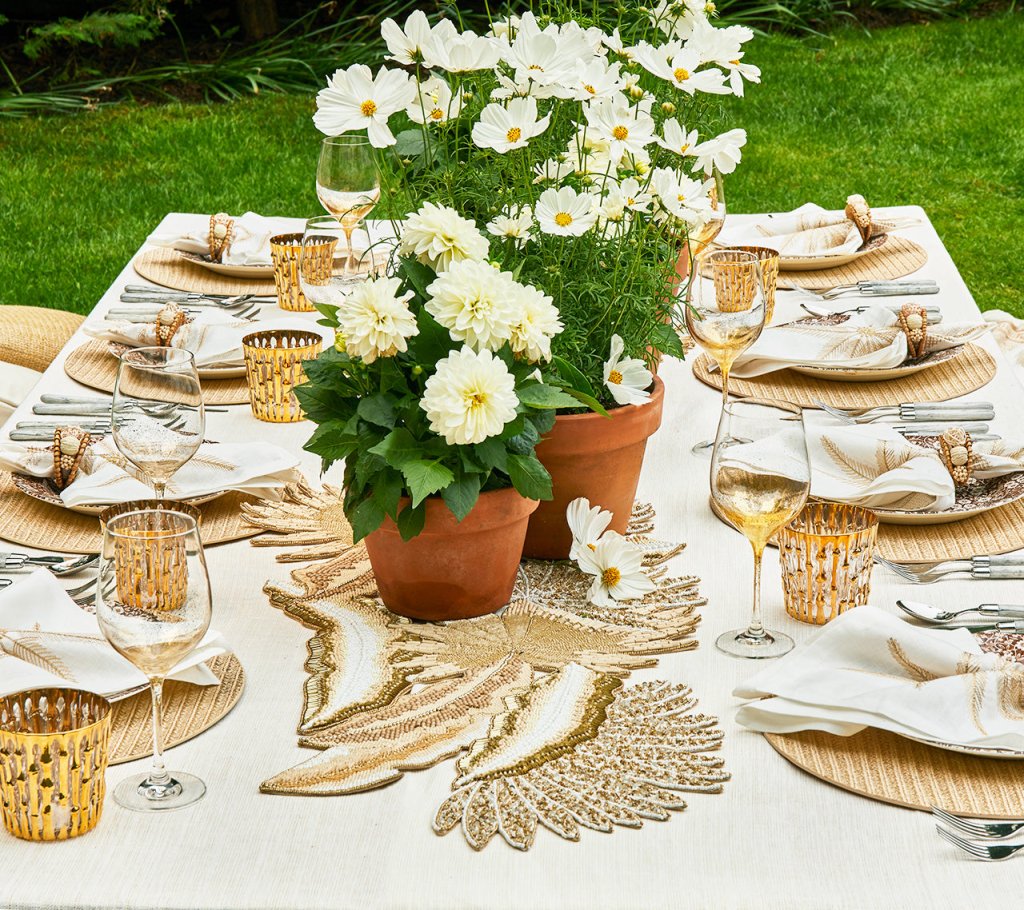 Premium Java Runner Rugs in Natural, Gold & Silver - Soft Non-Slip Kitchen & Dining Room Floor Mat for Home Decor