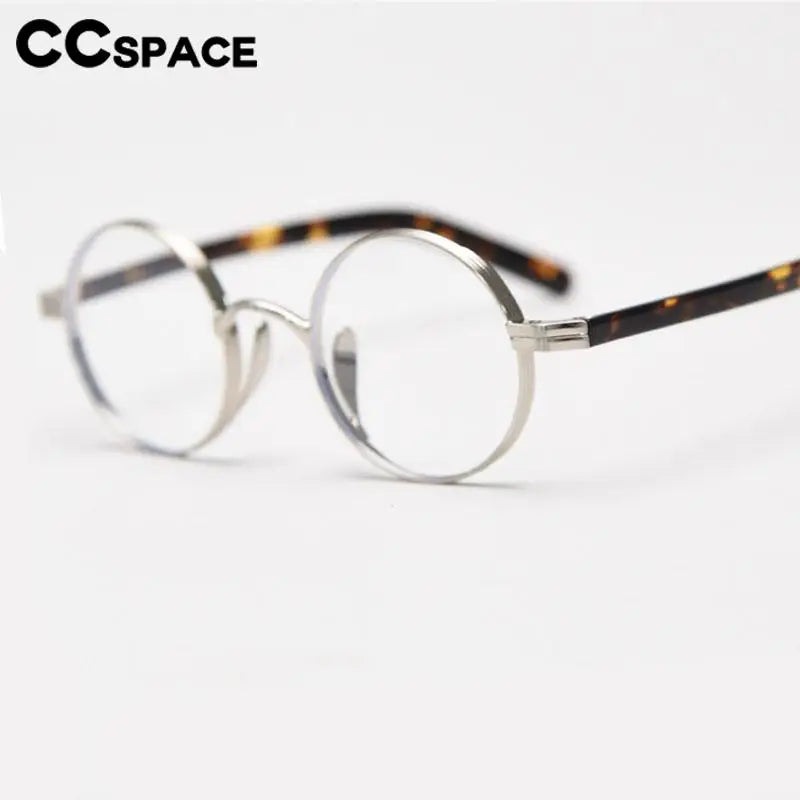 CCspace Unisex Full Rim Round Alloy Reading Glasses R57517 - Lightweight & Durable Eyewear for Reading, Working & Computer Use