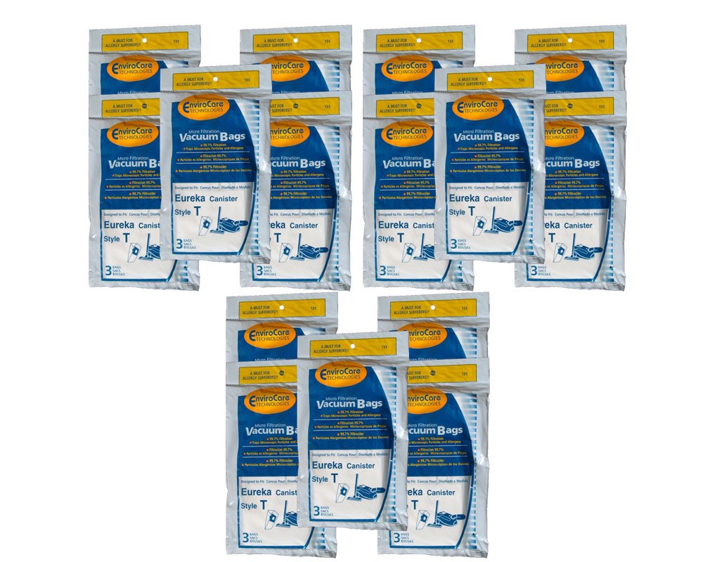 45 Pack Eureka T Allergy Canister Vacuum Bags - Compatible with Series 970 & 972 Vacuum Cleaners (Model 61555-12, 970A, 972A) - Dust & Allergen Protection for Home Cleaning