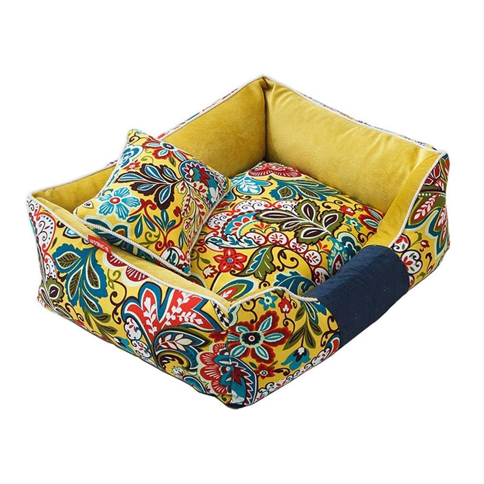 Premium Dog & Cat Bed - Soft Pet Lounger with Non-Slip Bottom for Home Comfort