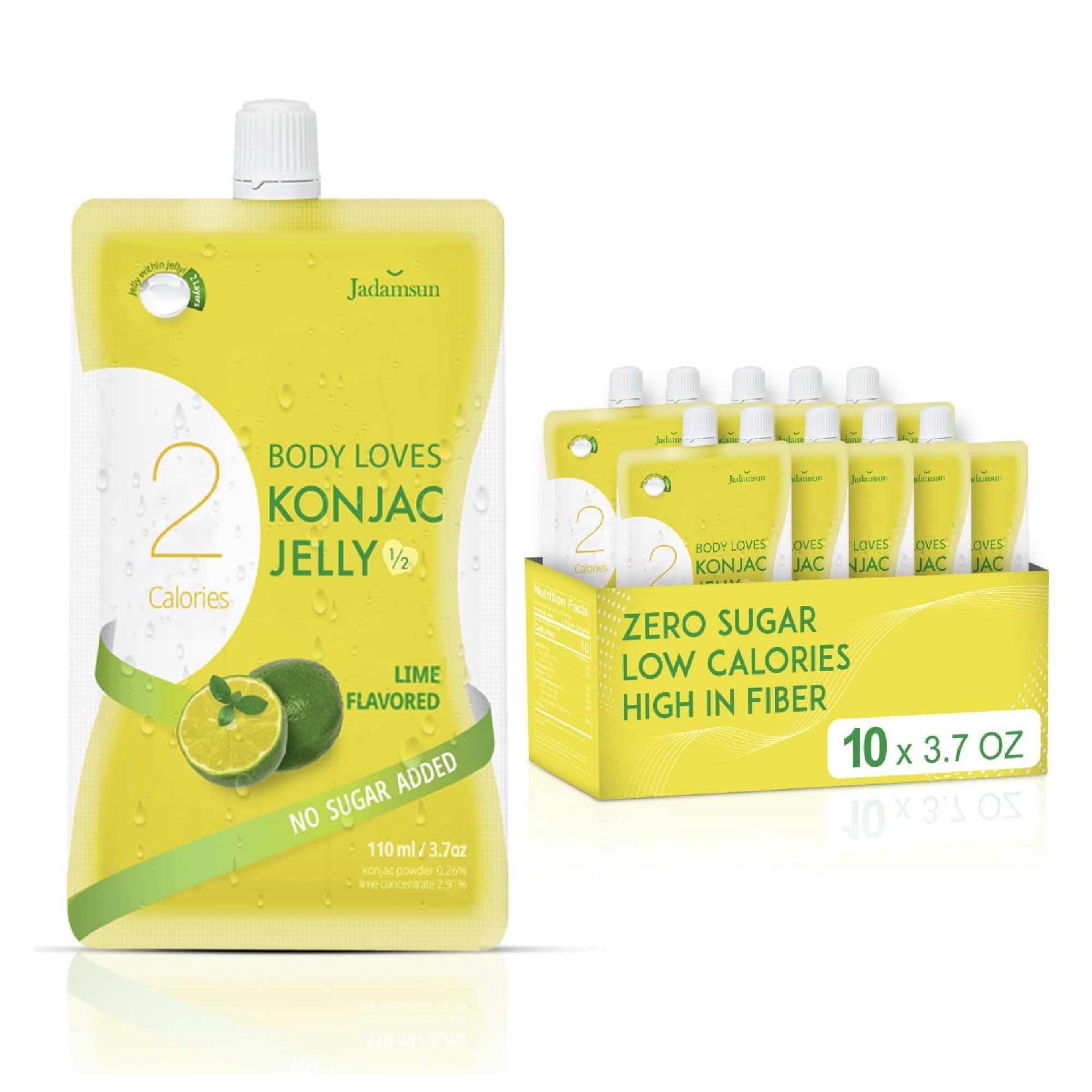 Healthy Konjac Jelly Pouches - Sugar-Free, Low Calorie Snacks for Fitness & Diet