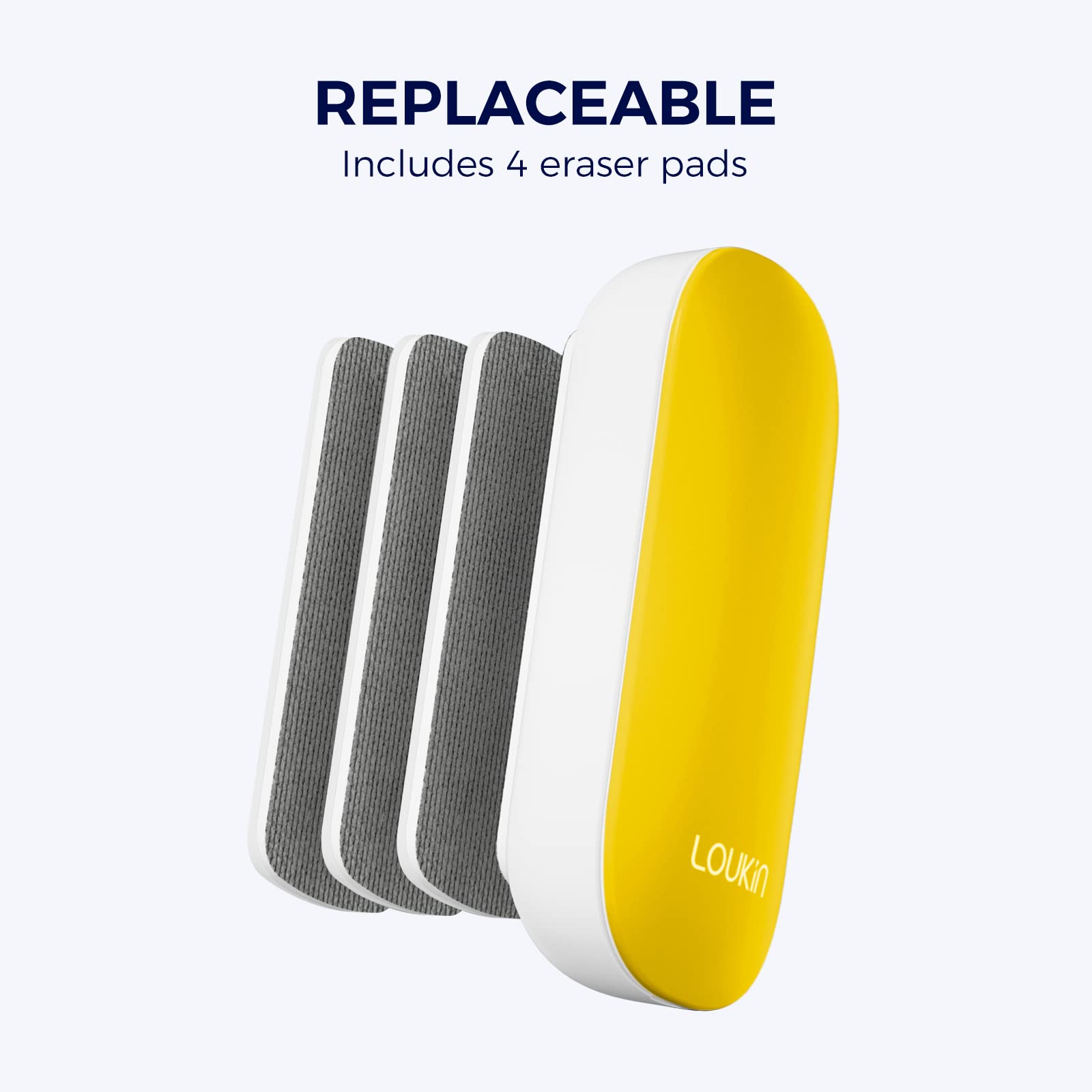 Magnetic Dry Erase Eraser with 3 Replaceable Felt Pads - 4-in-1 Glass Whiteboard Cleaner Set Includes Whiteboard Cleaner Spray (3.4 fl oz) - Perfect for Office, Classroom & Home Use
