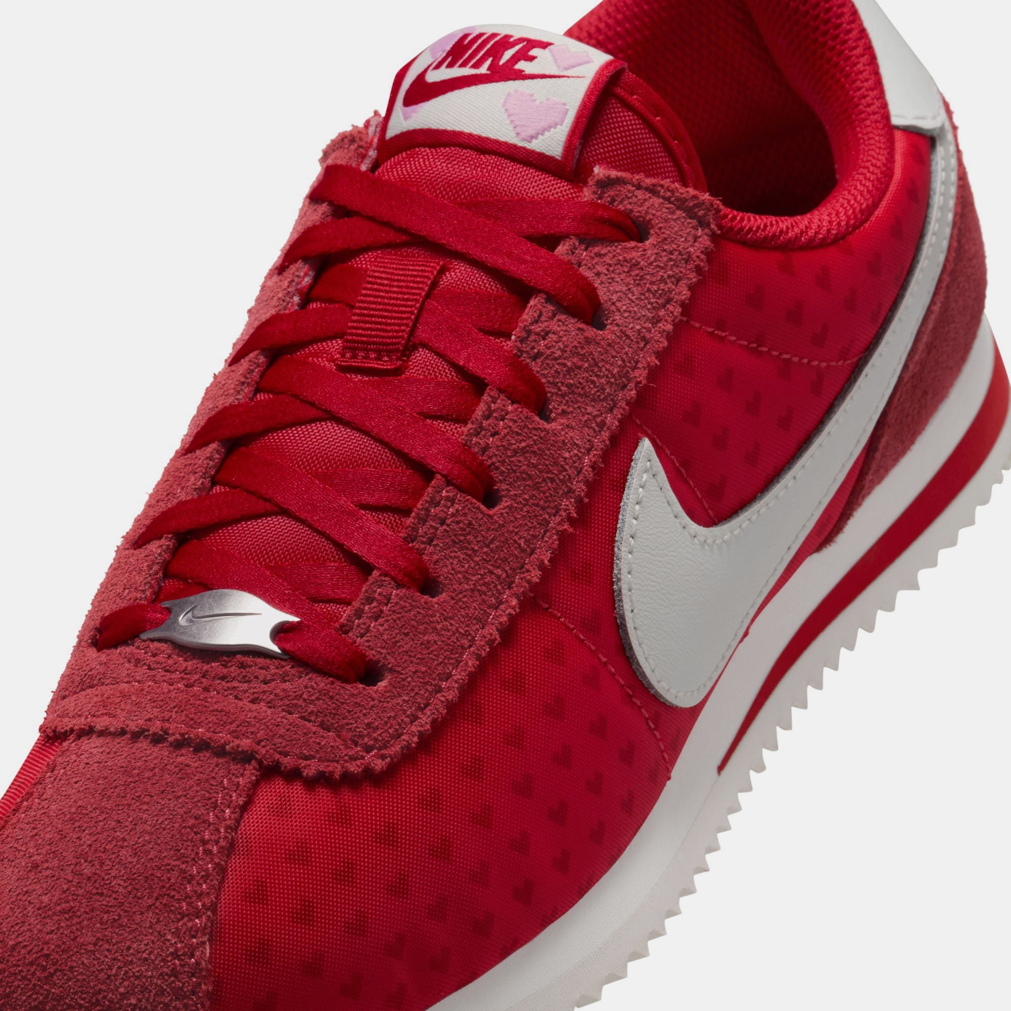 Nike Cortez Valentine's Day GS Sneakers - Light Crimson/Summit White - Comfortable Running Shoes for Kids - Perfect for Valentine's Day Gifts, School Sports & Casual Wear