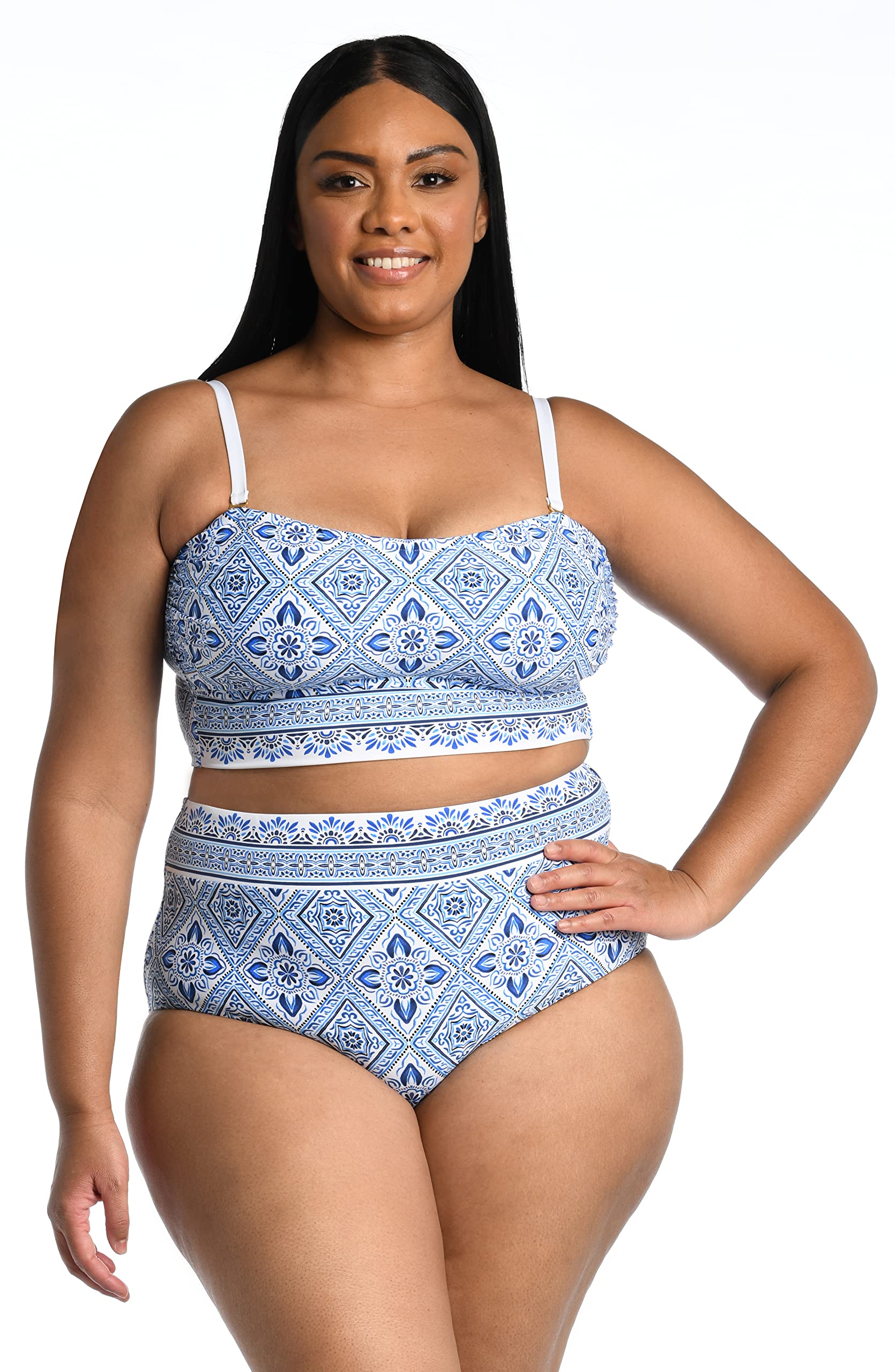 La Blanca Women's Bandeau Bikini Top - Seamless Swimwear for Beach & Pool - Perfect for Summer Vacation, Tropical Getaways and Water Sports
