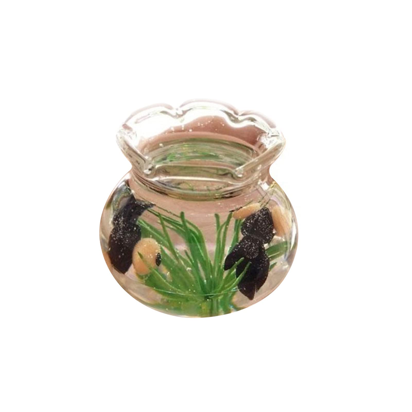 JIDOANCK Mini Resin Fish Tank Decor - 1/6 & 1/12 Scale Dollhouse Accessories, Miniature Furniture for Dollhouse Display & Collectibles - Perfect for DIY Scenes & Model Train Layouts