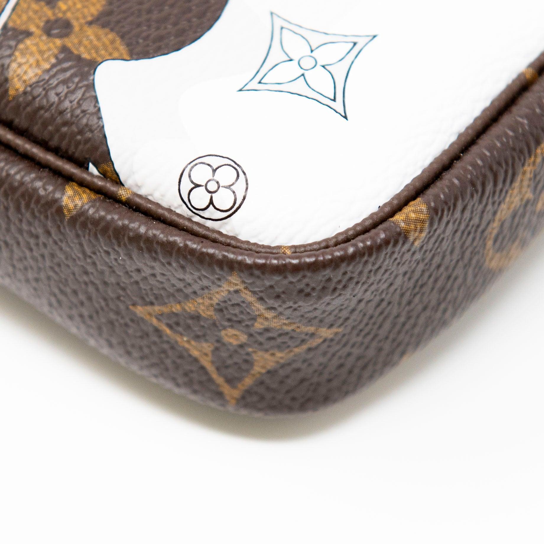 Authentic Louis Vuitton Courchevel Mini Pochette Accessories Bag - Luxury Crossbody Clutch for Women, Perfect for Parties, Date Nights & Travel Essentials