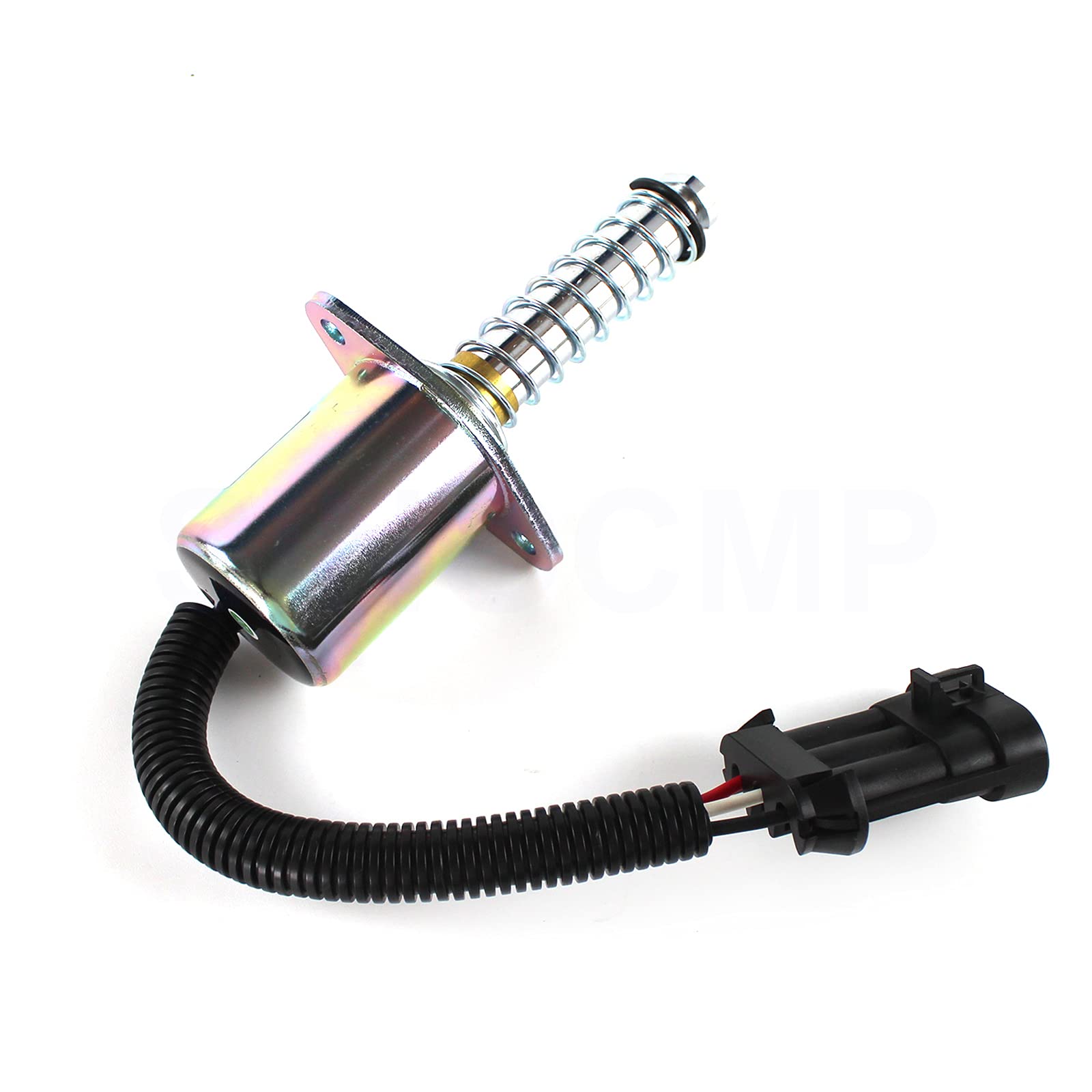 SINOCMP 12V Fuel Solenoid Valve with 3 Pins - Compatible with Bobcat S150 S160 S175 S185 753 763 773 853 863 873 883 Skid Steer Loaders - Traction Lock Solenoid - 3 Month Warranty - Ideal for Engine Fuel System Maintenance & Repair