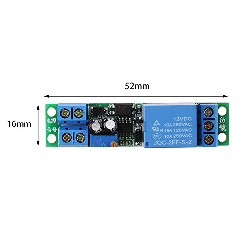 12V DC Adjustable Delay Timer Relay Switch Module (0-25 Sec) with Opto-Coupler Isolation - On/Off Control for Automotive, Home Automation & DIY Electronics Projects