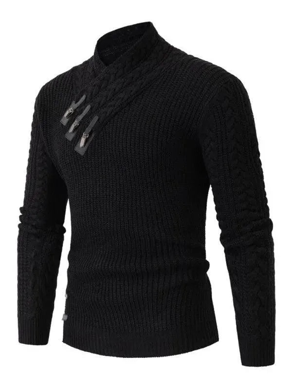Men's Warm Turtleneck Pullover Sweater - Winter Knit Top for Casual Wear, Office & Outdoor Activities