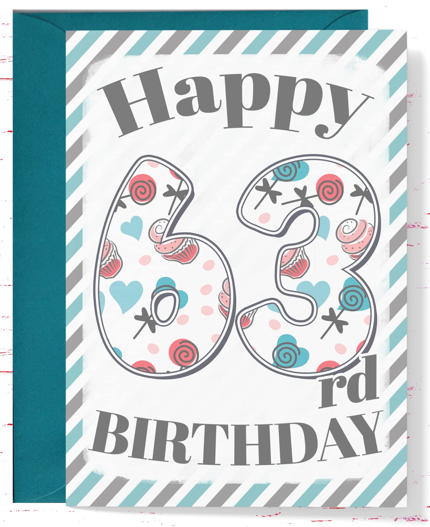 63rd Birthday Card for Him or Her - Perfect Gift for 63 Year Old