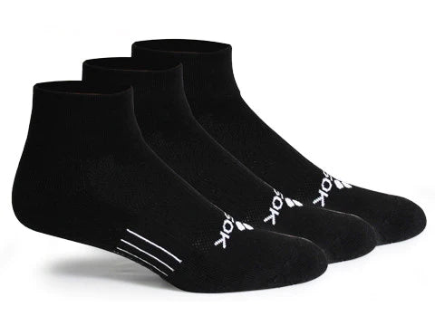 Unisex CF2 Cushion Quarter Socks 3-Pack - Breathable & Comfortable Black Athletic Socks for Men & Women - Perfect for Running, Gym Workouts & Daily Wear