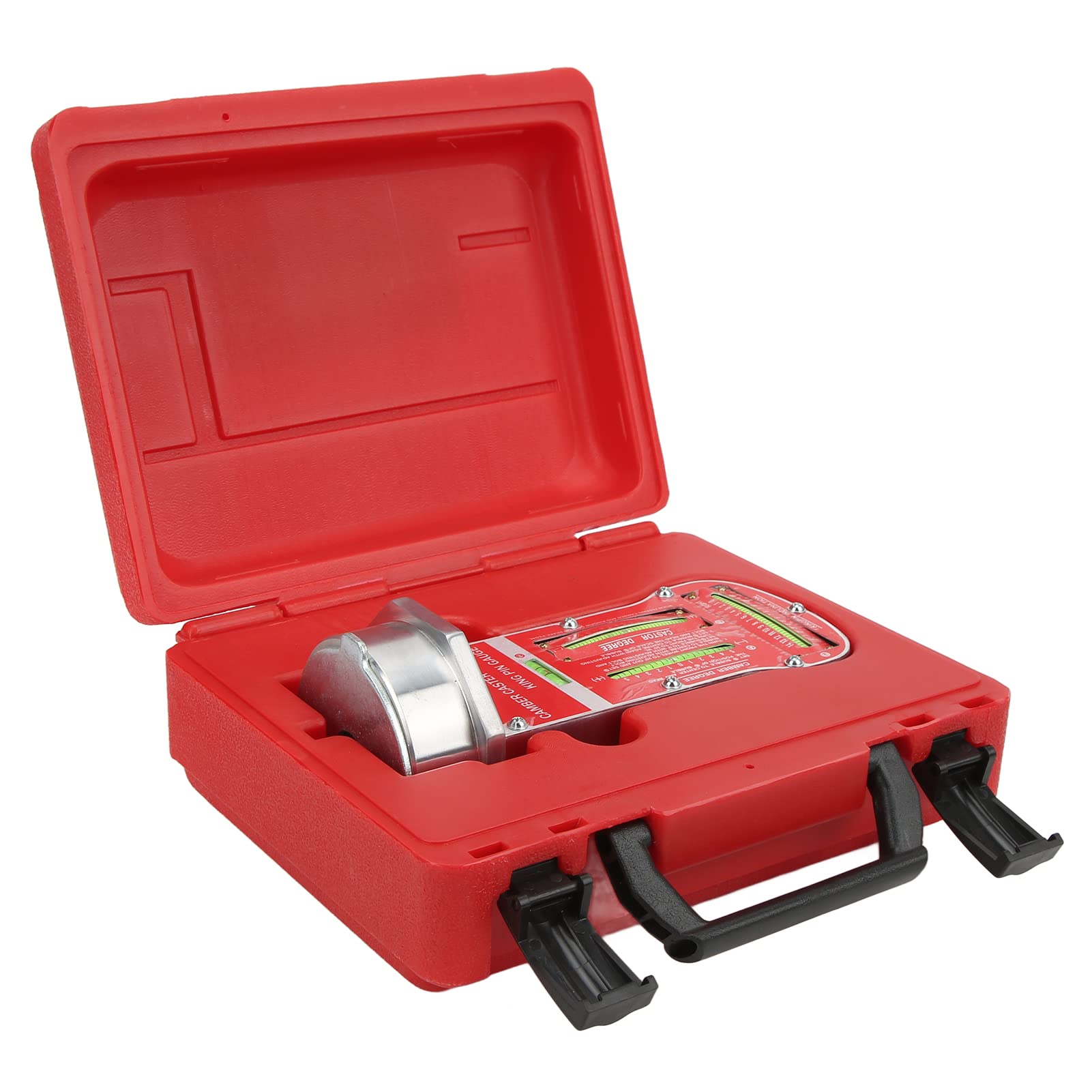 Magnetic Camber Caster Kingpin Gauge - Heavy Duty Wheel Alignment Tool with 2 Adjuster Knobs & Tool Box for Trucks & Automobiles | Professional Vehicle Maintenance & Repair