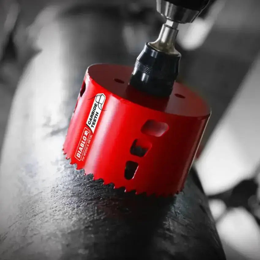 DIABLO DHS2125CT 2-1/8 Inch Carbide-Tipped Hole Saw for Wood & Metal - Perfect for Drilling in Hardwood, Plywood, Aluminum & Steel