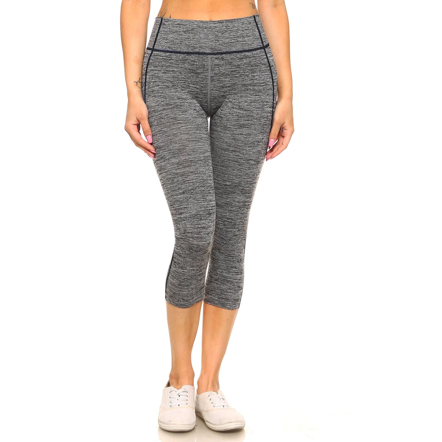 Women's High Waist Yoga Pants with Power Flex Technology - Workout Leggings & Sports Top Set for Gym, Running & Lounge Wear
