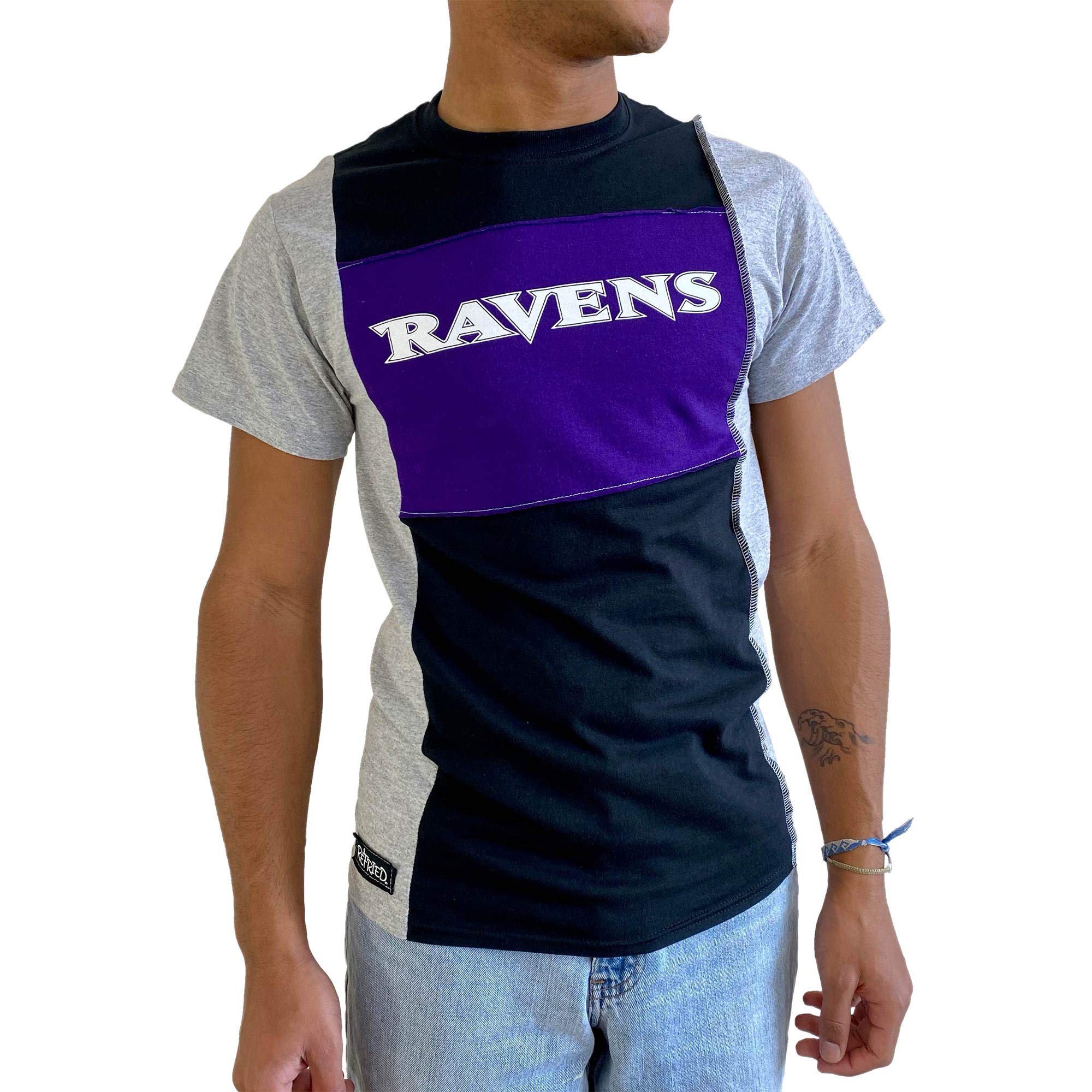 Eco-Friendly Men's NFL Split T-Shirt - Sustainable Refried Apparel - Perfect for Game Day, Tailgating & Casual Wear