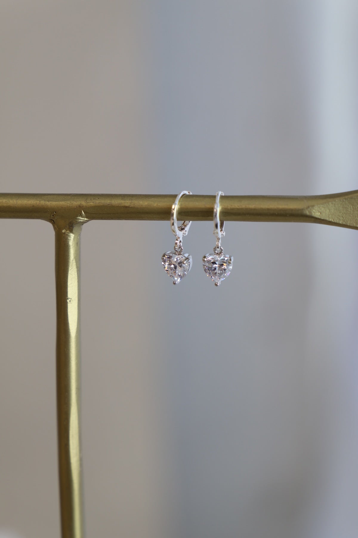 CZ Heart Huggie Earrings - Dainty Gold Plated Huggie Hoops for Women, Perfect for Everyday Wear & Special Occasions